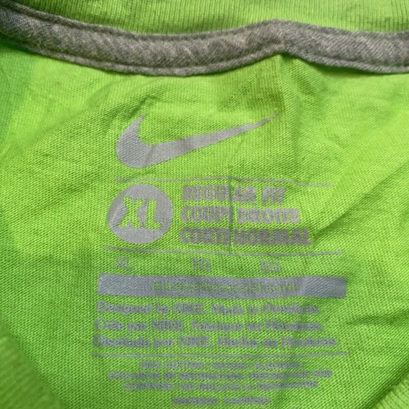 Seahawks Seattle NFL Superbowl XLIX Champions Nike T-Shirt Men's XL Lime Green - Picture 5 of 6